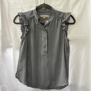 Loft navy stripe blouse XSP